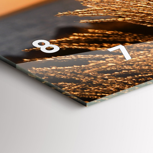 Horizontal wall clock Wheat In The Golden Hour