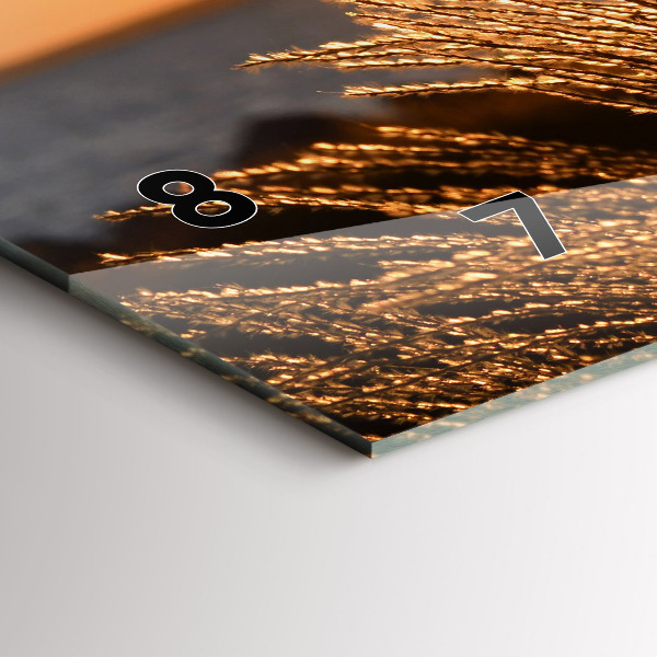 Horizontal wall clock Wheat In The Golden Hour