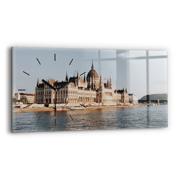 Horizontal wall clock Parliament in Budapest