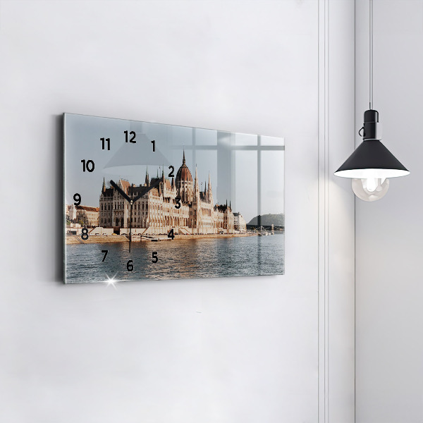 Horizontal wall clock Parliament in Budapest