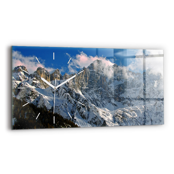 Horizontal wall clock Mountains Under Blue Sky