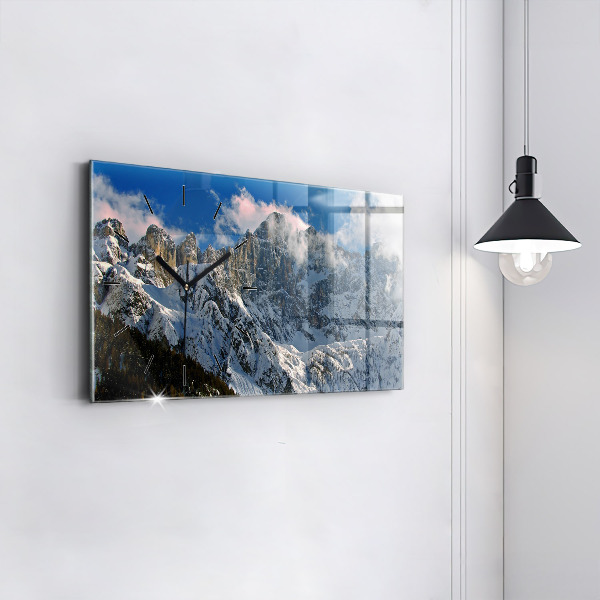 Horizontal wall clock Mountains Under Blue Sky