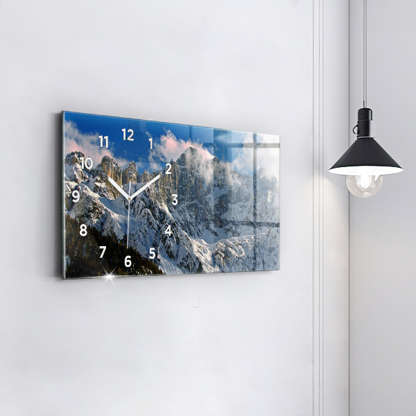 Horizontal wall clock Mountains Under Blue Sky
