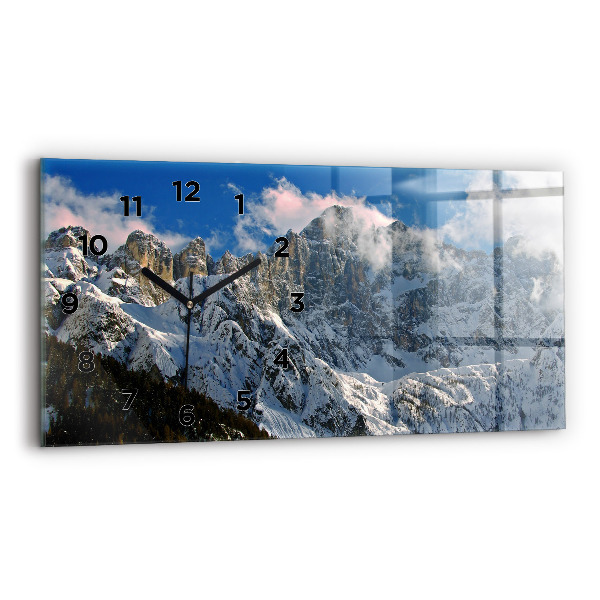 Horizontal wall clock Mountains Under Blue Sky