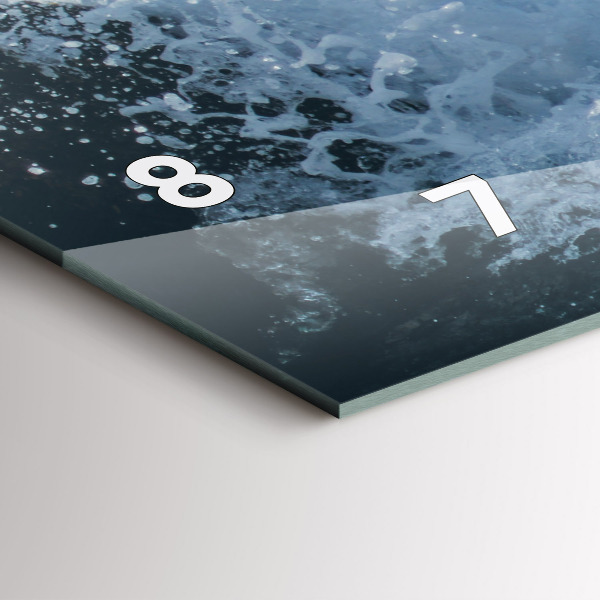 Horizontal wall clock Sea wave photography