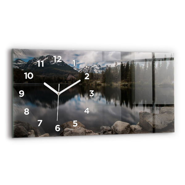 Horizontal wall clock High Tatras in Slovakia