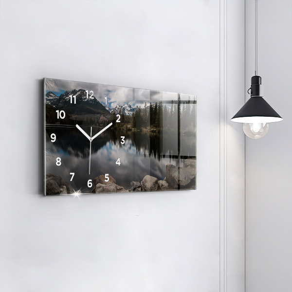 Horizontal wall clock High Tatras in Slovakia
