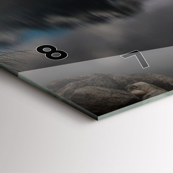 Horizontal wall clock High Tatras in Slovakia