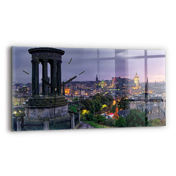 Horizontal wall clock Edinburgh from Calton Hill