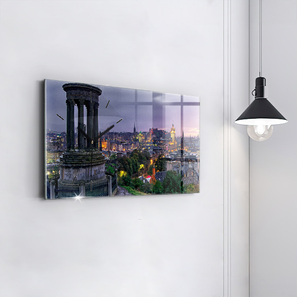 Horizontal wall clock Edinburgh from Calton Hill
