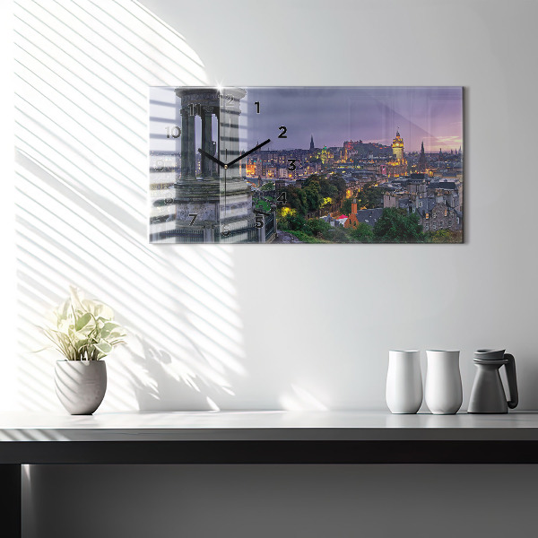 Horizontal wall clock Edinburgh from Calton Hill