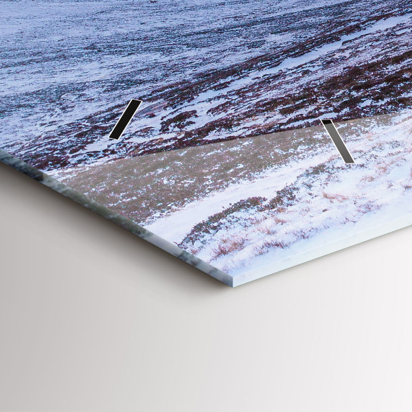 Horizontal wall clock Cottage in the mountains