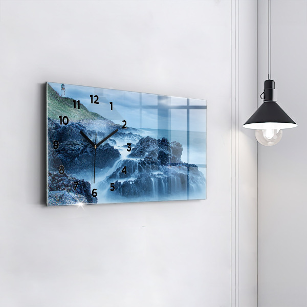 Horizontal wall clock Lighthouse