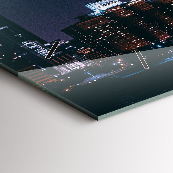 Horizontal wall clock Chicago Cityscape