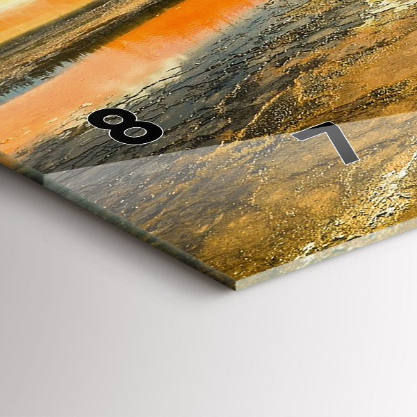 Horizontal wall clock Lake with Mountains