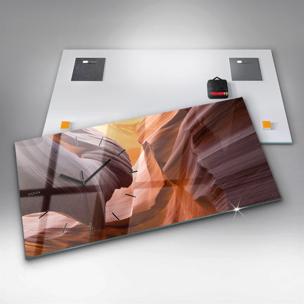 Horizontal wall clock Antelope Canyon