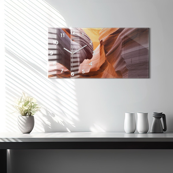 Horizontal wall clock Antelope Canyon