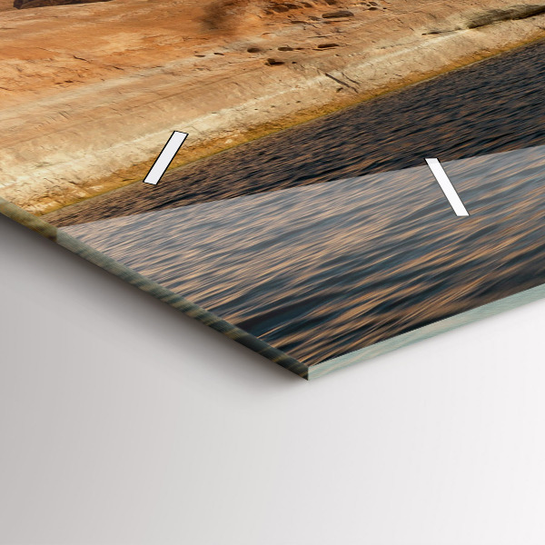 Horizontal wall clock Person on water skis