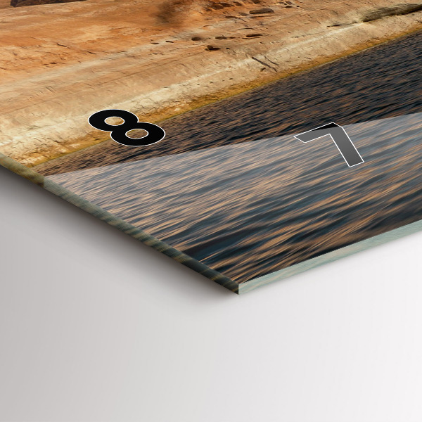 Horizontal wall clock Person on water skis