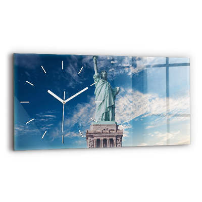 Horizontal wall clock Statue of Liberty New York