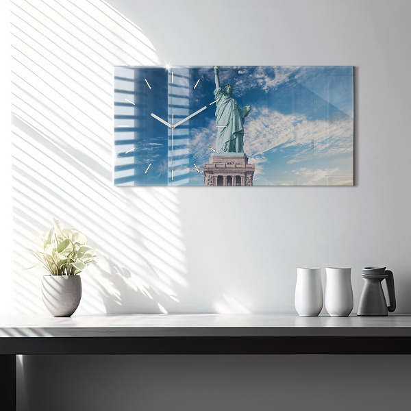 Horizontal wall clock Statue of Liberty New York