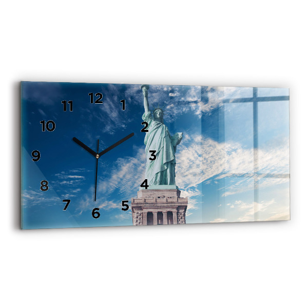 Horizontal wall clock Statue of Liberty New York