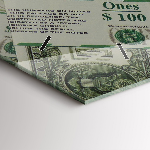 Horizontal wall clock 1 US dollar