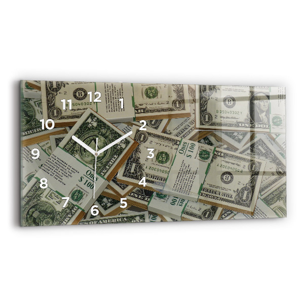 Horizontal wall clock 1 US dollar