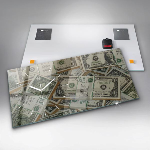 Horizontal wall clock 1 US dollar