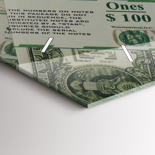 Horizontal wall clock 1 US dollar