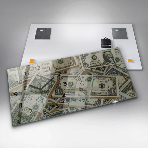 Horizontal wall clock 1 US dollar