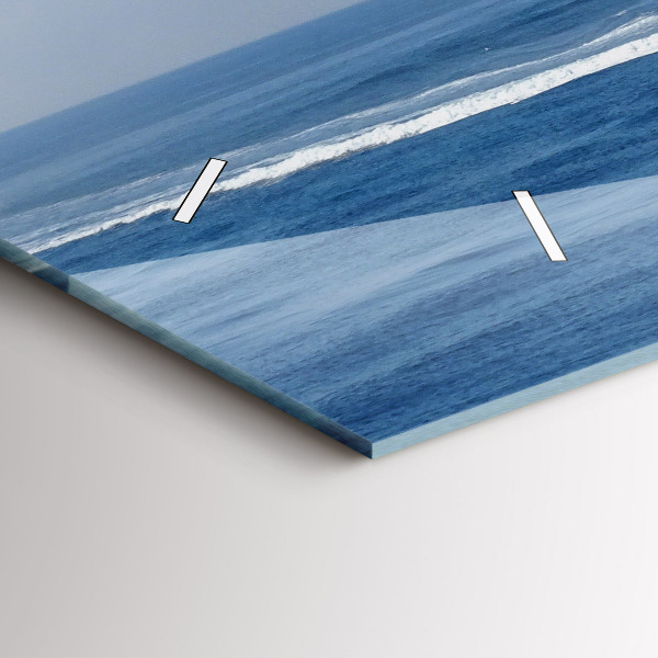 Horizontal wall clock A boat floating on the ocean