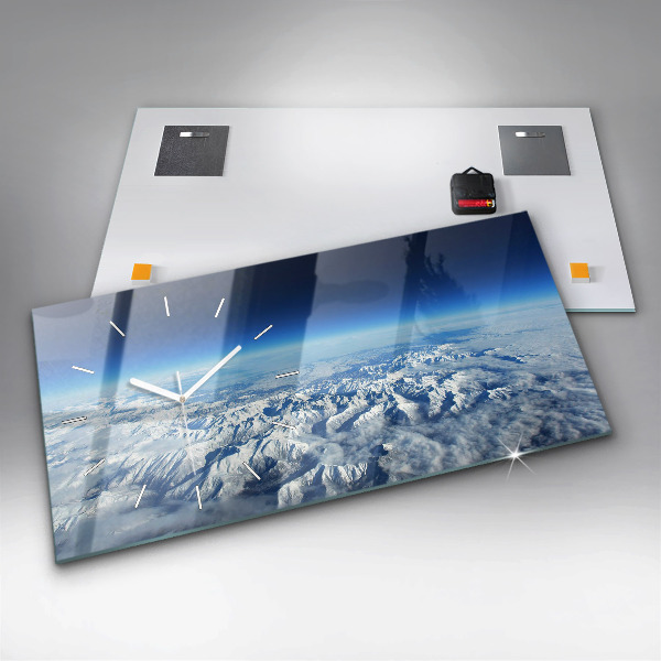 Horizontal wall clock Fishing boat in port