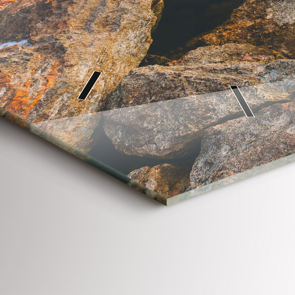 Horizontal wall clock Sea landscape