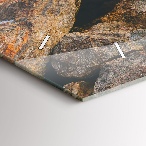 Horizontal wall clock Sea landscape