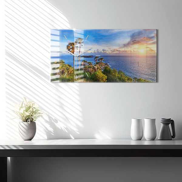 Horizontal wall clock Phuket in Thailand