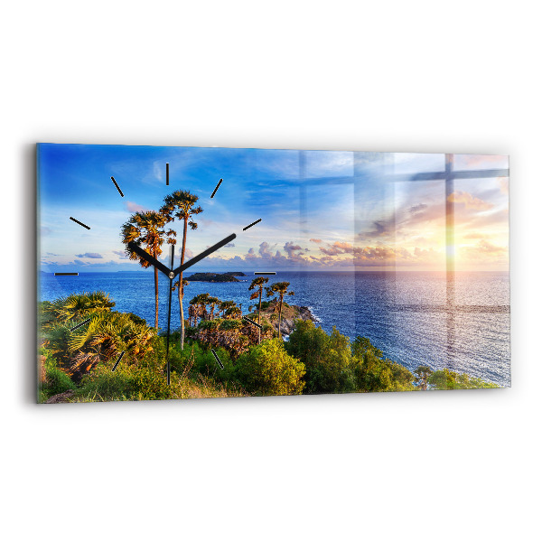 Horizontal wall clock Phuket in Thailand