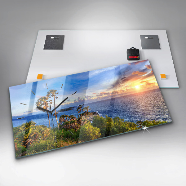 Horizontal wall clock Phuket in Thailand