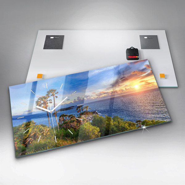 Horizontal wall clock Phuket in Thailand