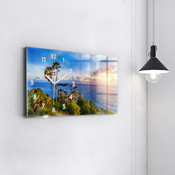 Horizontal wall clock Phuket in Thailand