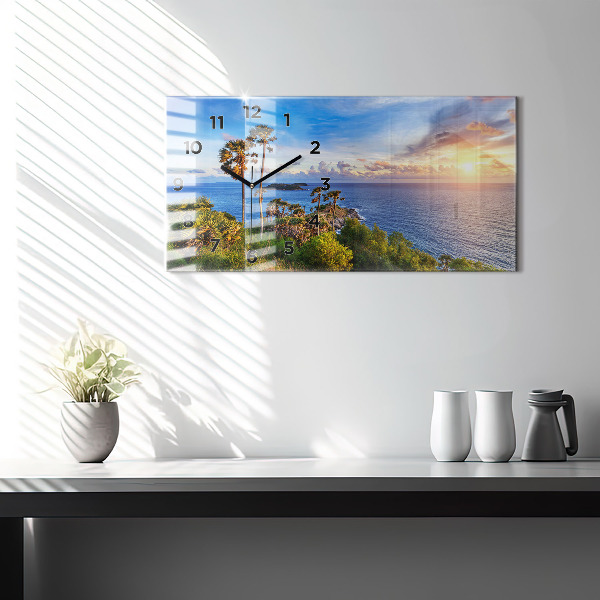 Horizontal wall clock Phuket in Thailand