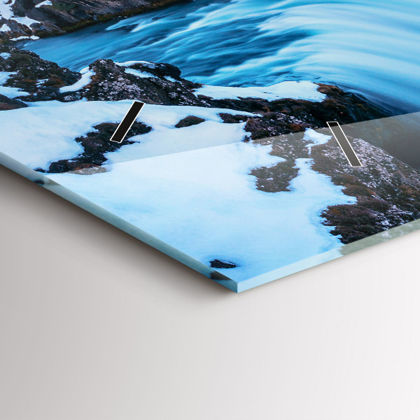 Horizontal wall clock Godafoss Waterfall Iceland