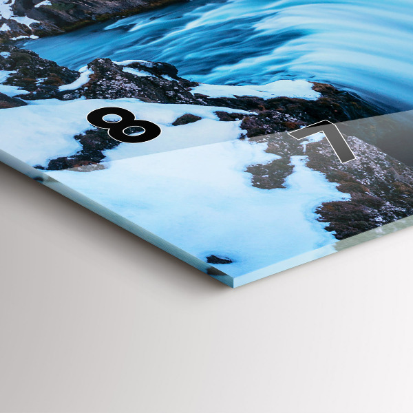 Horizontal wall clock Godafoss Waterfall Iceland