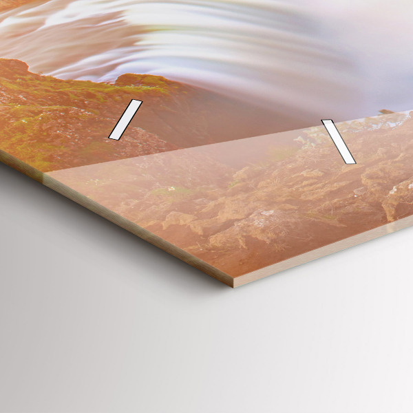 Horizontal wall clock Godafoss in Iceland