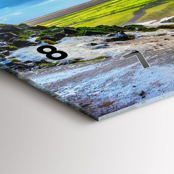 Horizontal wall clock Waterfall in Iceland