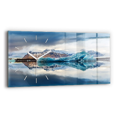 Horizontal wall clock Lake Jokulsarlon Iceland