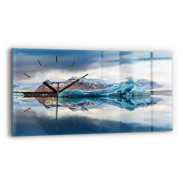 Horizontal wall clock Lake Jokulsarlon Iceland