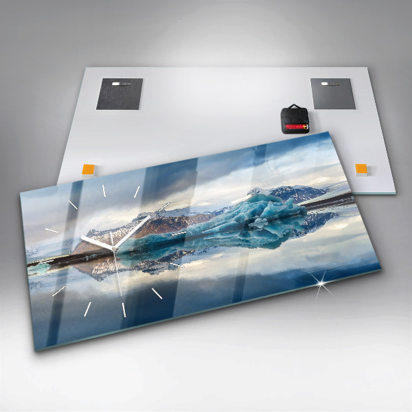 Horizontal wall clock Lake Jokulsarlon Iceland