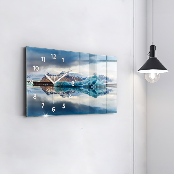 Horizontal wall clock Lake Jokulsarlon Iceland