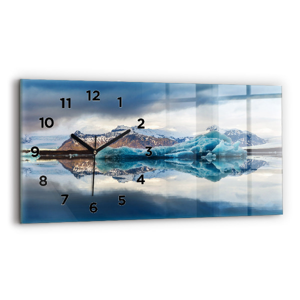 Horizontal wall clock Lake Jokulsarlon Iceland